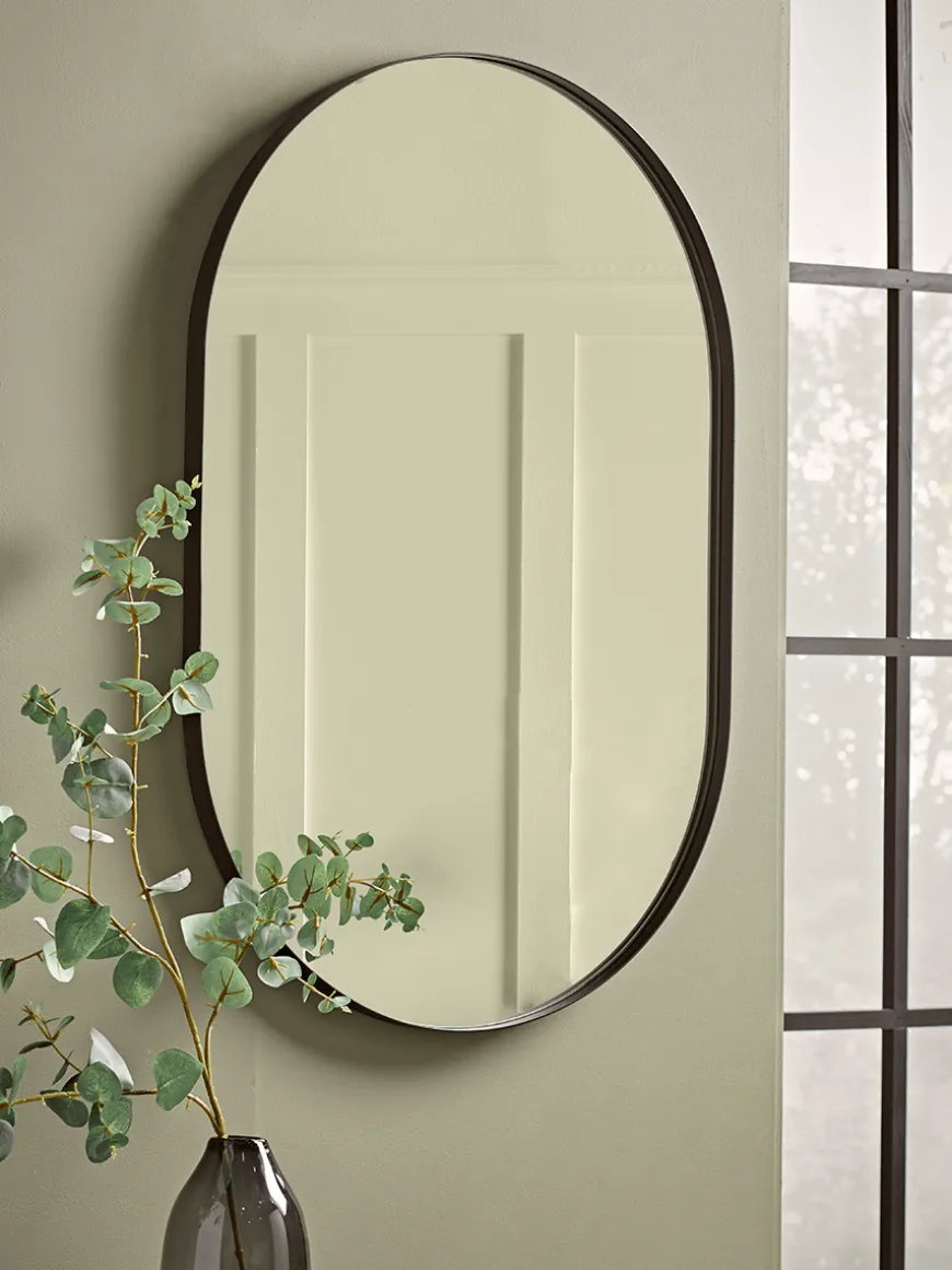 Slim Frame Oval Mirror