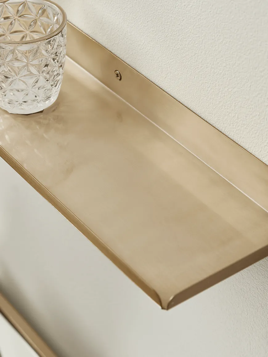 Slimline Metal Shelf - Brass