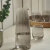 Smoked Fluted Glass Carafe