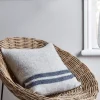 Soft Wool Cushion Cover - Blue French Stripe