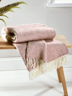 Soft Wool Throw - Blush
