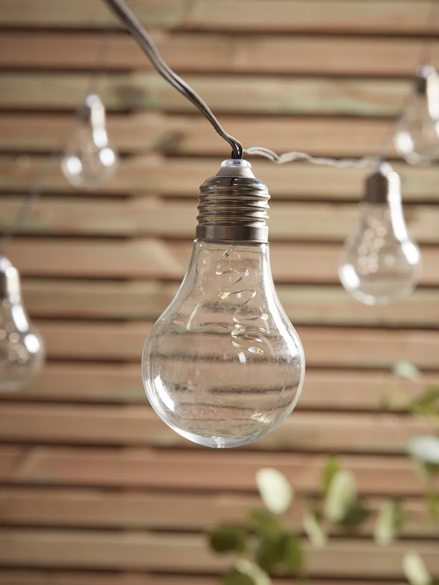 Solar Bulb Festoon Lights - Warm White