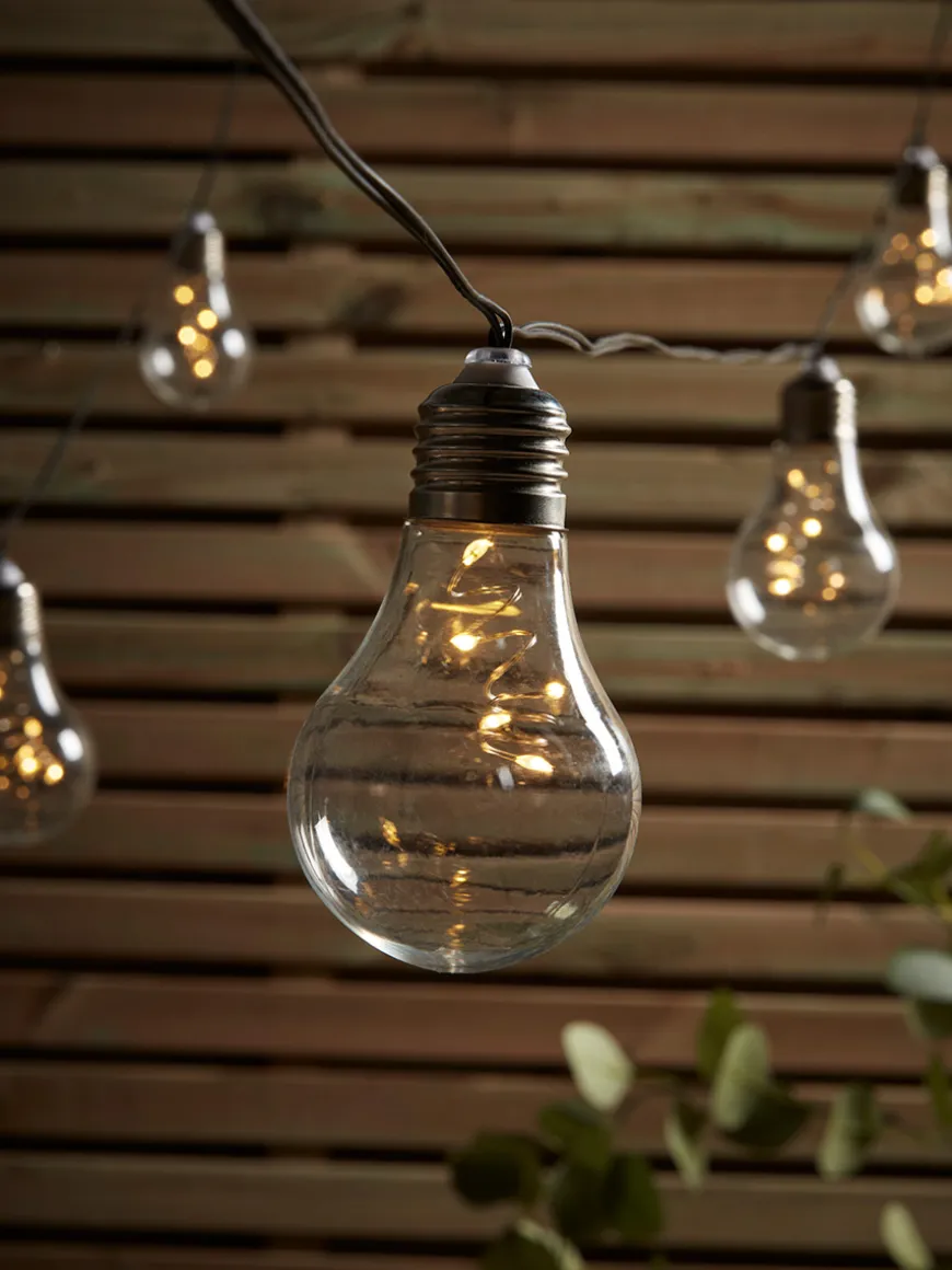 Solar Bulb Festoon Lights - Warm White