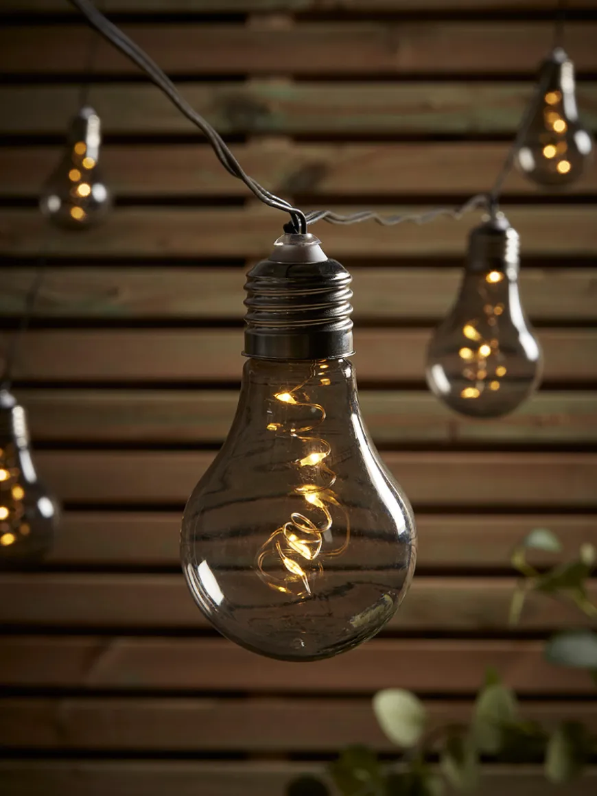 Solar Bulb Festoon Lights - Grey