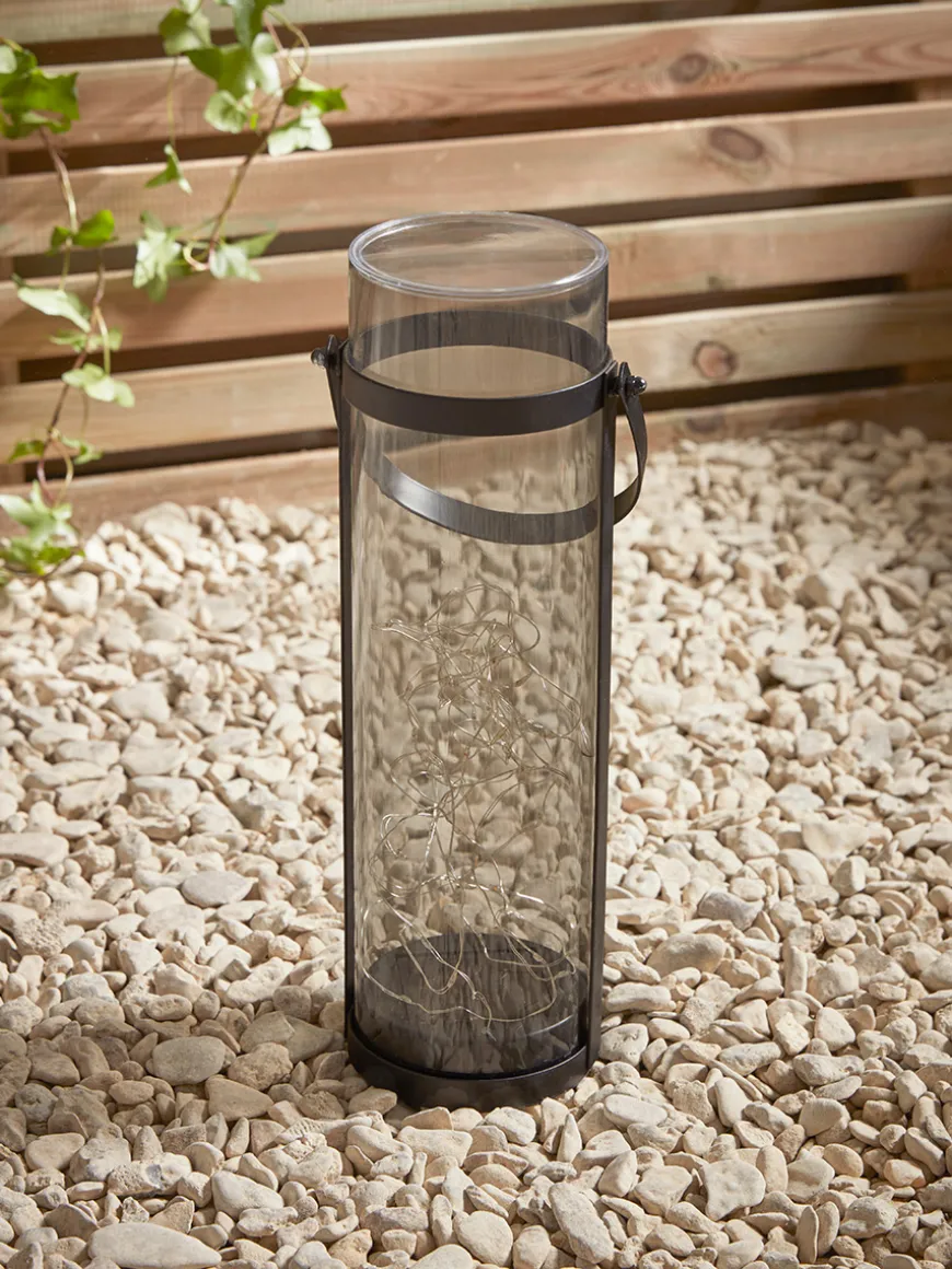 Solar Wire Lights Column Lantern - Tall