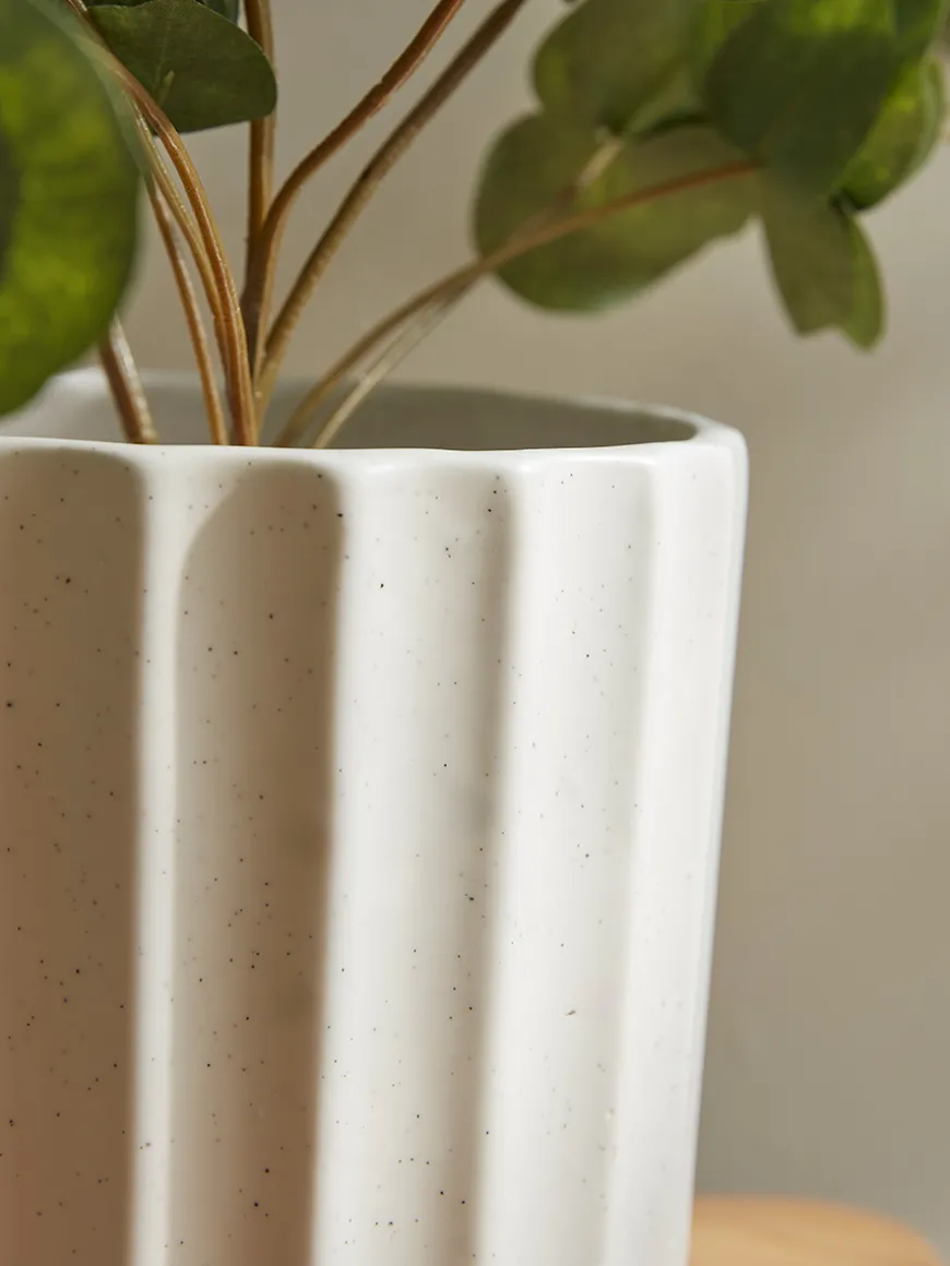 Speckled Fluted Planter