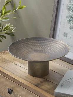 Standing Brushed Metal Bowl