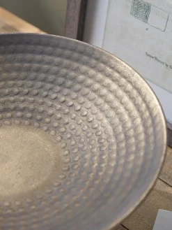 Standing Brushed Metal Bowl