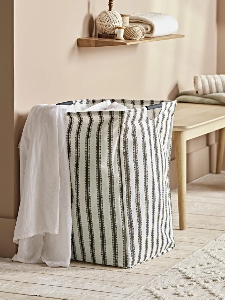 Striped Laundry Basket
