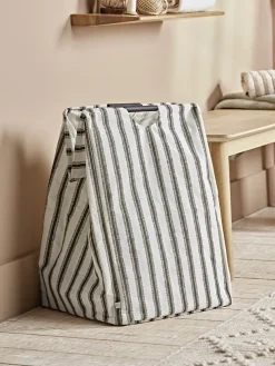 Striped Laundry Basket