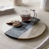 Striped Marble Serving Board - Round