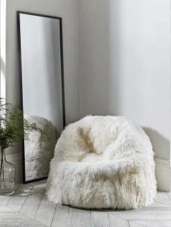 Sumptuous Sheepskin Beanbag - Ivory