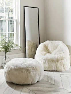 Sumptuous Sheepskin Beanbag - Ivory
