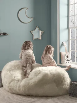 Sumptuous Sheepskin Double Beanbag - Ivory