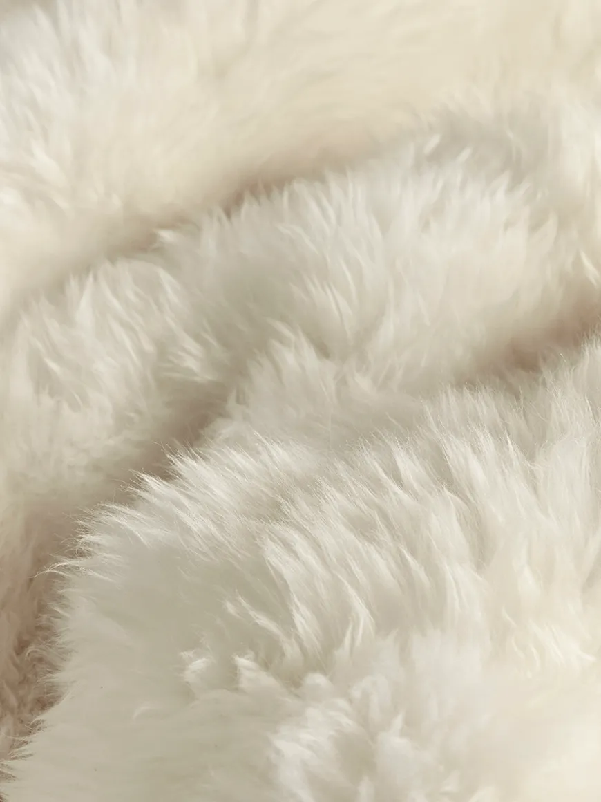 Sumptuous Sheepskin Double Beanbag - Ivory