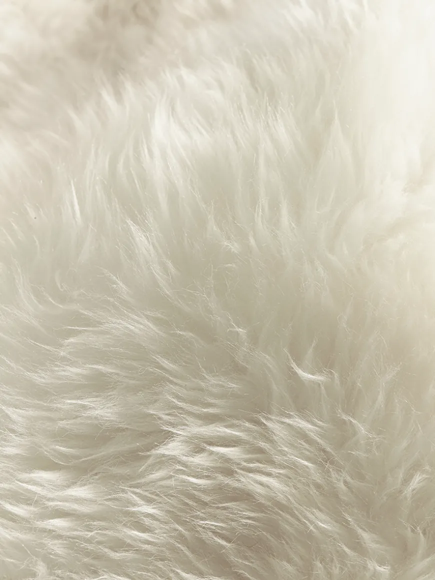 Sumptuous Sheepskin Double Beanbag - Ivory