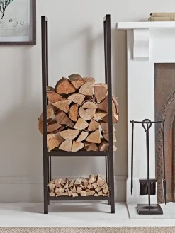 Tall Layered Log & Kindling Holder
