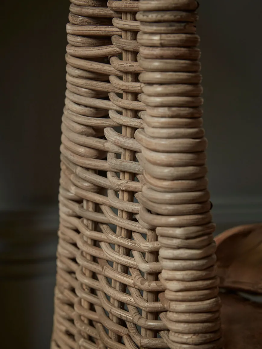 Tall Rattan Log Holder