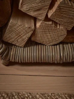 Tall Rattan Log Holder