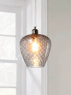 Tapered Textured Pendant - Grey