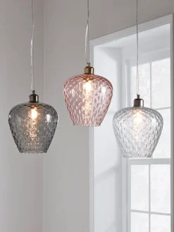 Tapered Textured Pendant - Grey