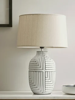 Textured Abstract Table Lamp