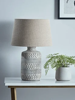 Textured Chevron Lamp