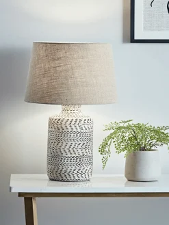 Textured Chevron Lamp