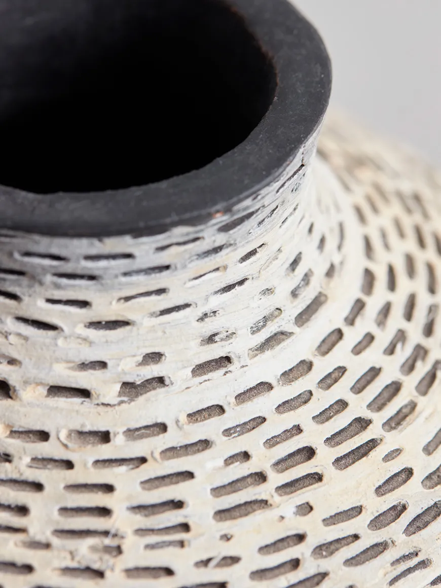 Textured Chevron Vase