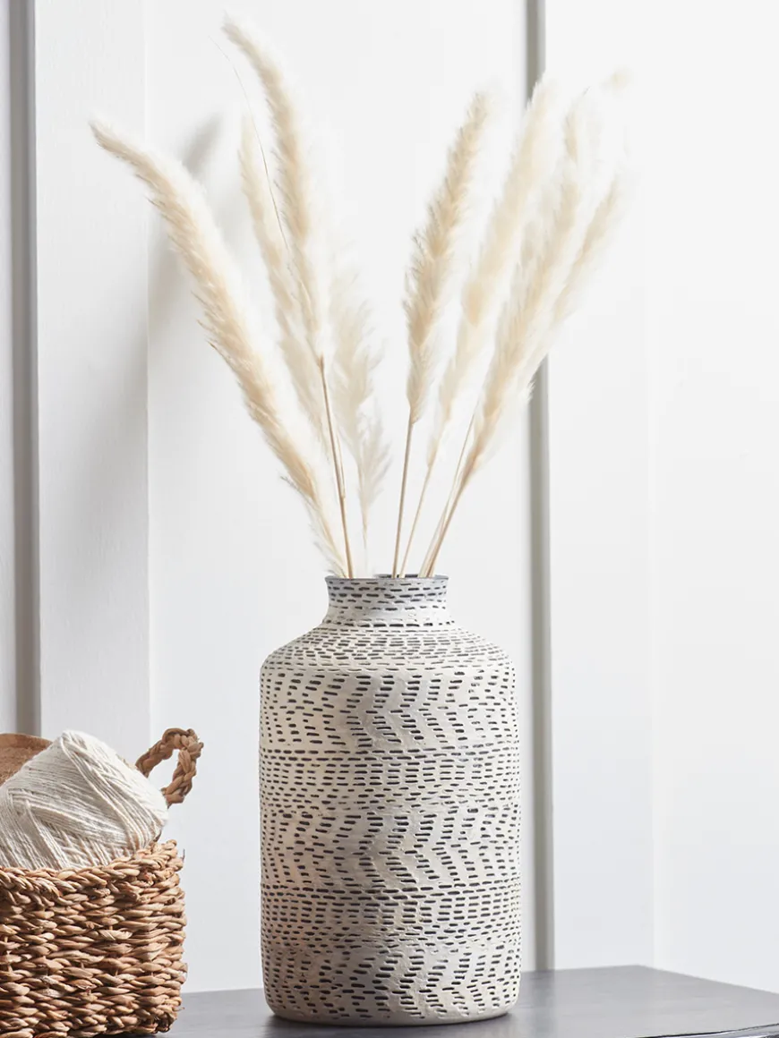 Textured Chevron Vase