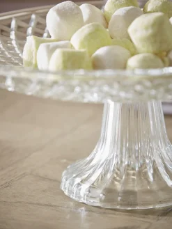Textured Glass Cake Plate