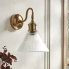 Textured Glass Tapered Wall Light