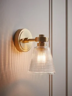 Textured Glass Wall Light