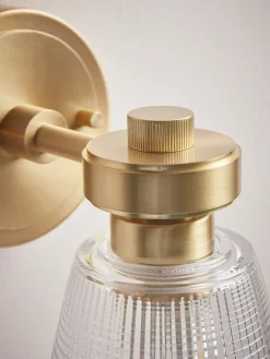 Textured Glass Wall Light