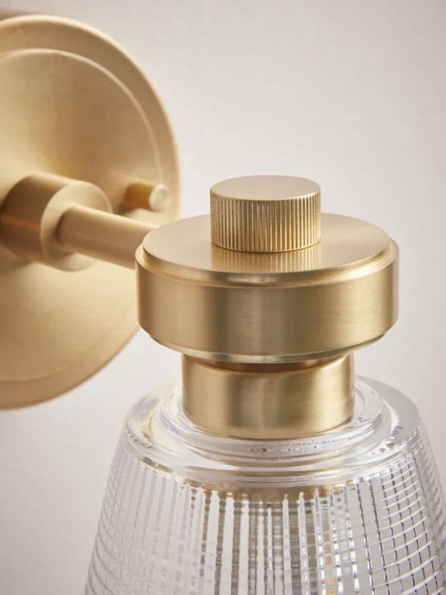 Textured Glass Wall Light