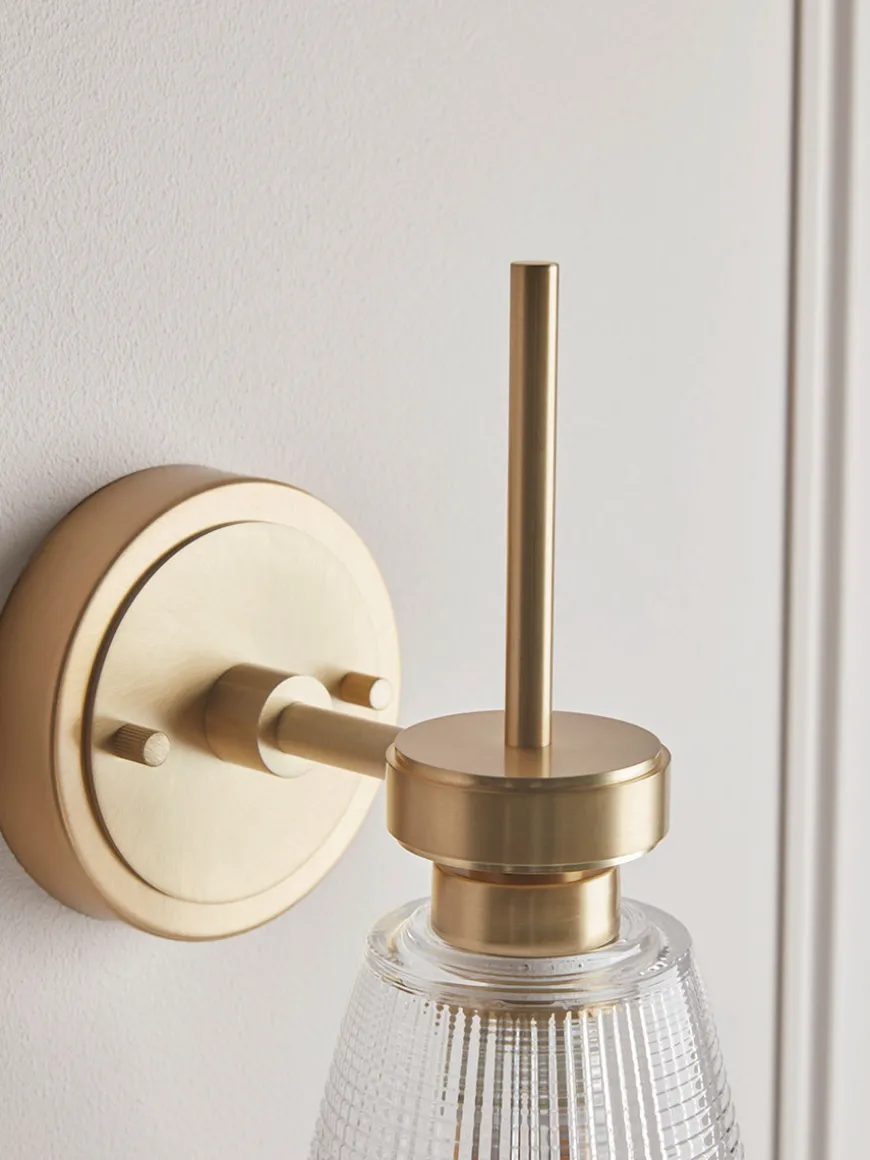 Textured Glass Wall Light