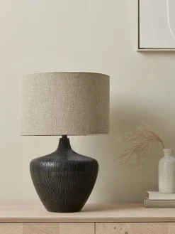 Textured Mango Wood Table Lamp