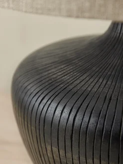 Textured Mango Wood Table Lamp