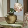 Textured Reactive Glaze Bud Vase