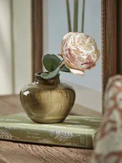 Textured Reactive Glaze Bud Vase
