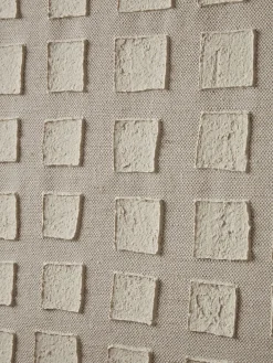 Textured Squares Framed Linen Wall Art