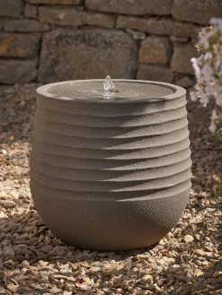 Textured Wavy Water Fountain - Mocha
