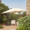 The Ultimate Square Cantilever Parasol Set - Champagne