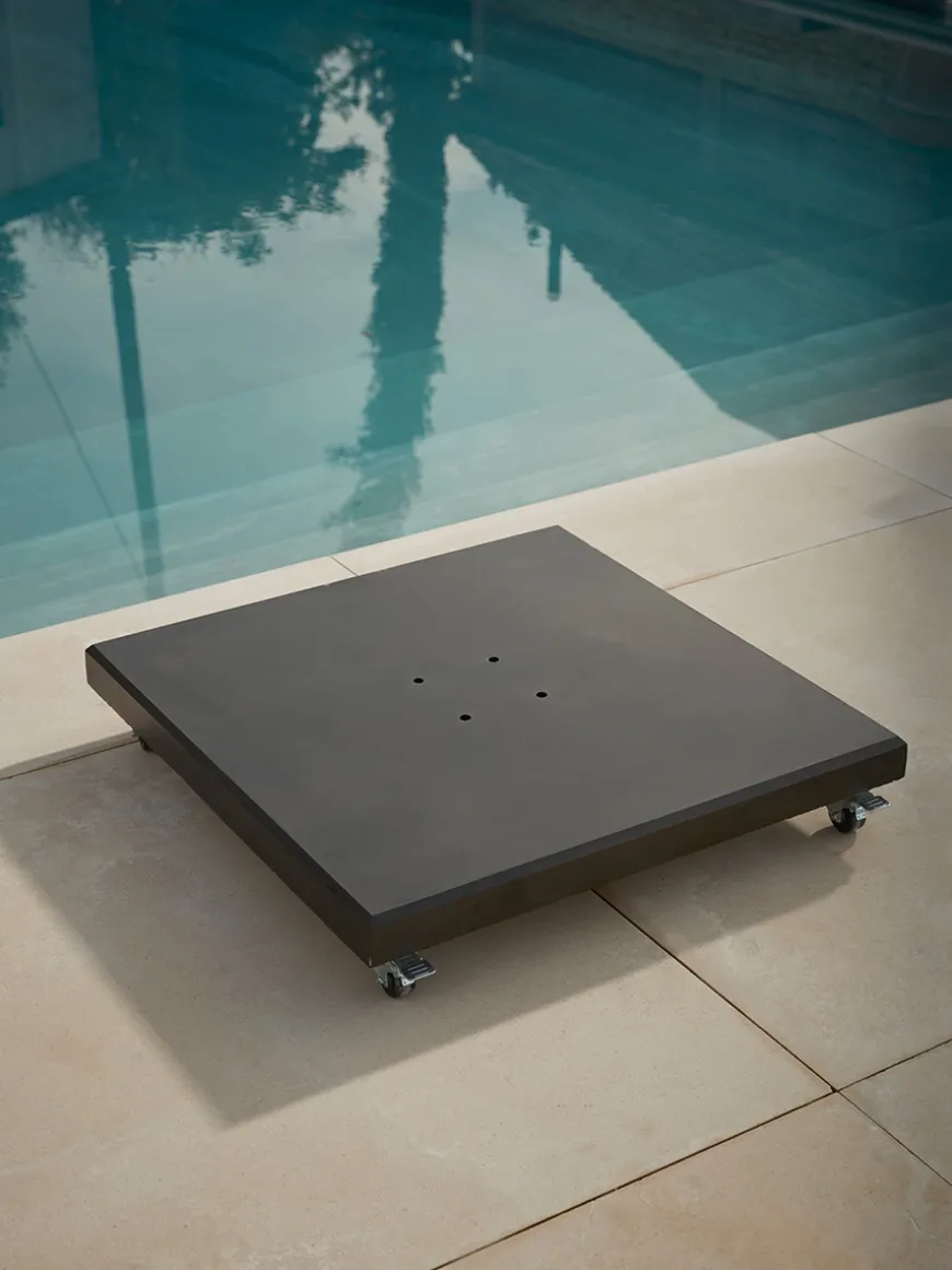 The Ultimate Square Cantilever Parasol Set - Champagne
