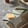 Three Cotton Dishcloths - Olive