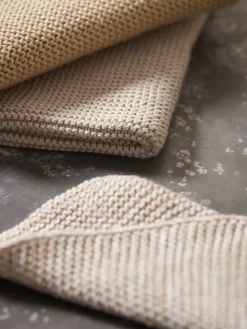 Three Cotton Dishcloths - Natural