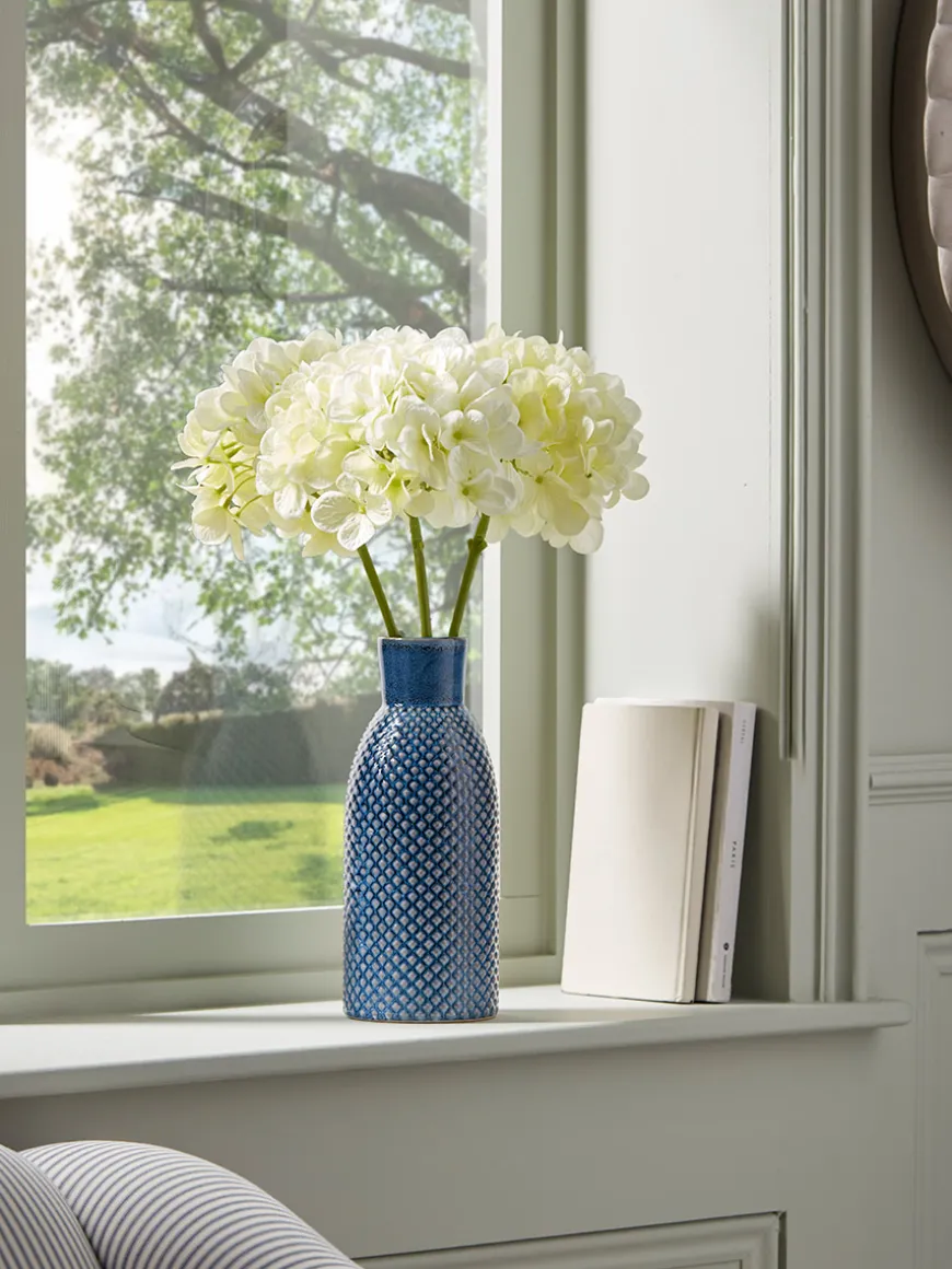 Three Faux Hydrangea Stems - Cream