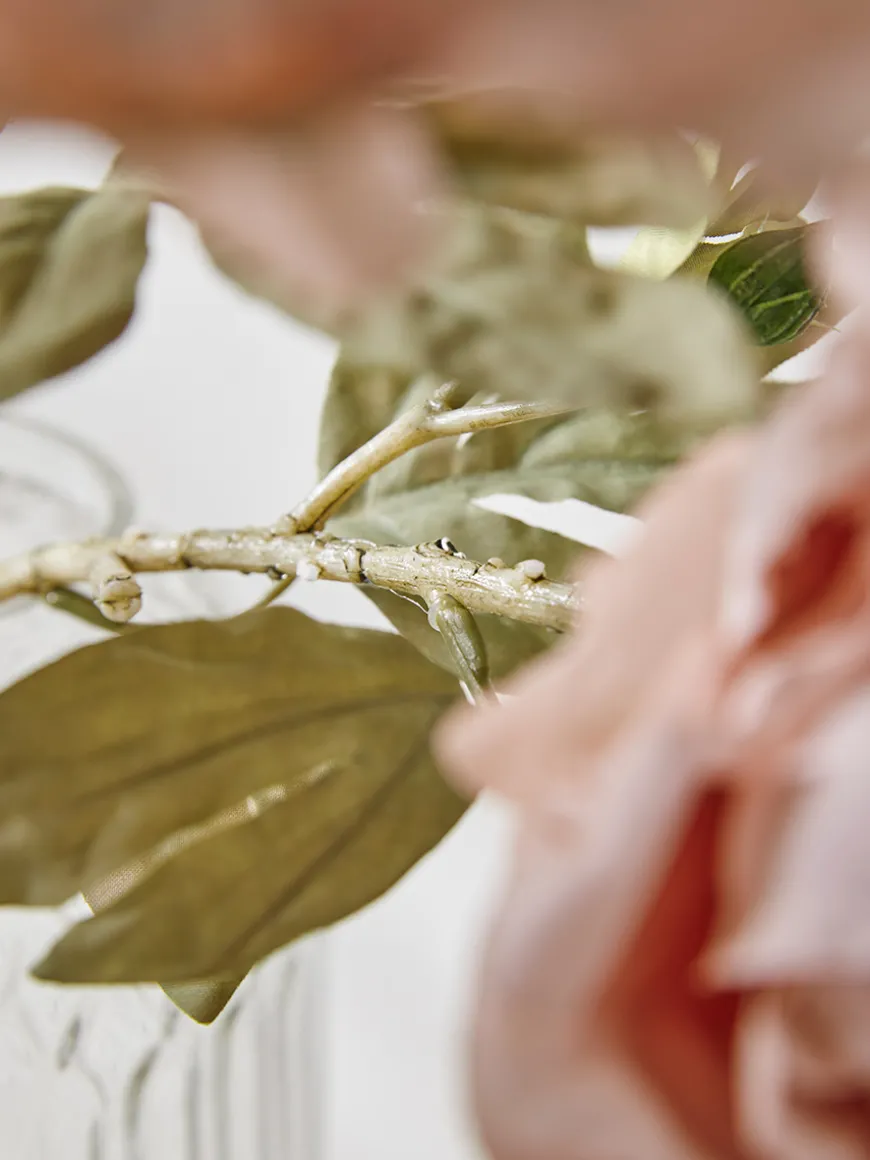 Three Faux Peony Stems - Blush