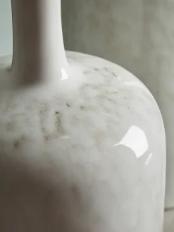 Three Glazed Vases - White