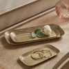 Three Golden Textured Trays